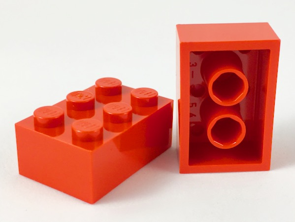 LEGO Parts Light Bluish Gray Brick 2 x 3 No 3002 QTY 5 