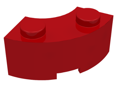 Brick, Round Corner 2 x 2 Macaroni with Stud Notch