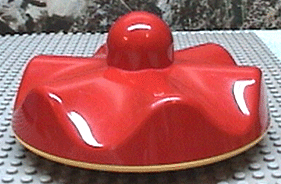 Primo Stacking Base Round Wavy Large with Top Stud, Rattle, and Yellow Base