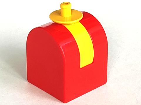 Duplo Brick 2 x 2 x 2 Curved Top with Yellow Propeller / Rotor Holder