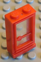 Door 1 x 2 x 3 Hinge on Right with Solid Studs and Fixed Glass