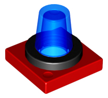Duplo Revolving-Style Safety Light Base with Trans-Dark Blue Light
