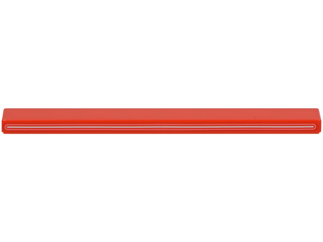 Tile 1 x 8 with White Stripe in Coral Oval Pattern