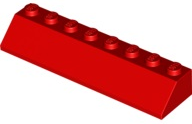 LEGO PART 4445 DARK RED SLOPE 45 2 X 8 FOR 2 PIECES 