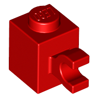 Brick, Modified 1 x 1 with Clip (Horizontal Grip) : Part Brick, Modified 1 x 1 with Clip (Horizontal Grip) : Part
