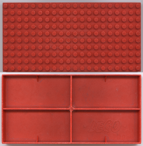 FREE P&P! LEGO 700eX Brick 10 x 20 without Bottom Tubes with '+' Cross Support 