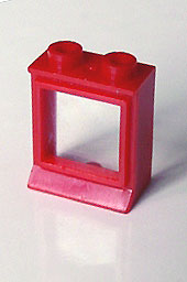 Window 1 x 2 x 2 with Extended Lip, with Glass, Hole in Top