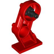 Large Figure Leg Mechanical Right with Molded Black Rotation Joint Pin Pattern
