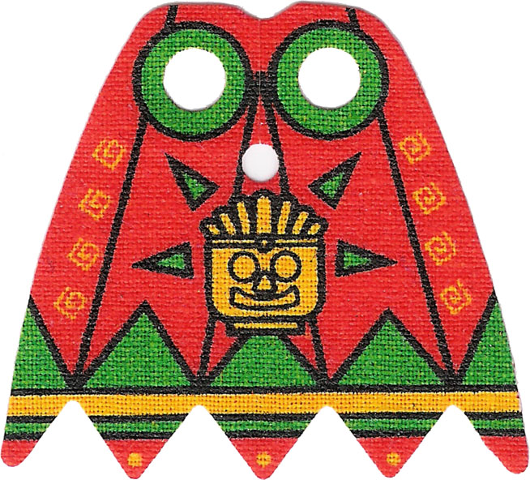 Minifigure Cape Cloth, Angular Points with Amazon Achu Pattern