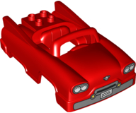 Duplo Car Body with Windscreen Frame with Headlights, Bumper and '2COOL' License Plate Pattern