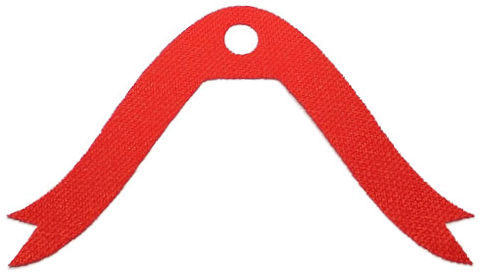 Minifigure Cape Cloth, 2 Long Tails, Curved with Points - Spongy Stretchable Fabric