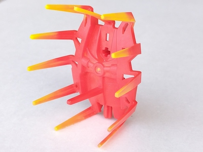 Hero Factory Shield / Armor Spiked with Marbled Yellow Pattern