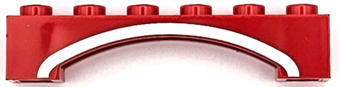 Arch 1 x 6 Raised Arch with Silver Curved Stripe Pattern