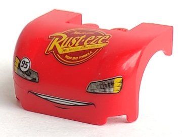 Vehicle, Mudguard 3 x 4 x 1 2/3 Curved with Front with Headlights, Grille and 'Rust-eze' Pattern