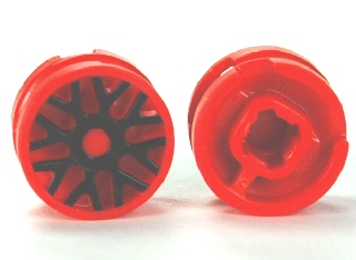 Wheel 11mm D. x 6mm with 8 'Y' Spokes with Black Outline Pattern