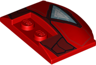 Wedge 3 x 4 x 2/3 Triple Curved with Iron Man Hulkbuster Armor Pattern