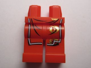 Hips and Legs with Ninja Robes and Gold Fireball Pattern