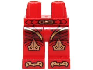 Hips and Legs with Belt, Armor with Scales and Gold Knee Pads Pattern