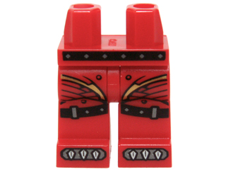 Hips and Legs with Belt, Armor with Scales, Black Straps and Silver Claws Pattern