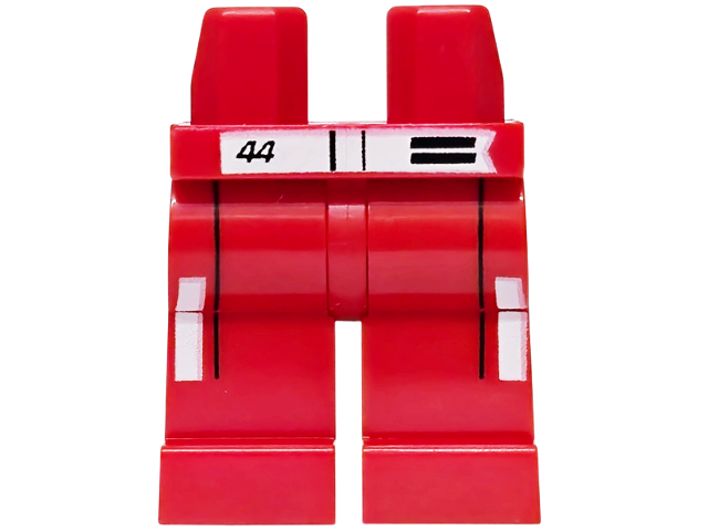 Hips and Legs with White Belt and Stripes, Black Lines and '44' Pattern