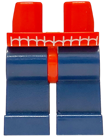 Hips and Dark Blue Legs with Spider-Man Webbing Pattern
