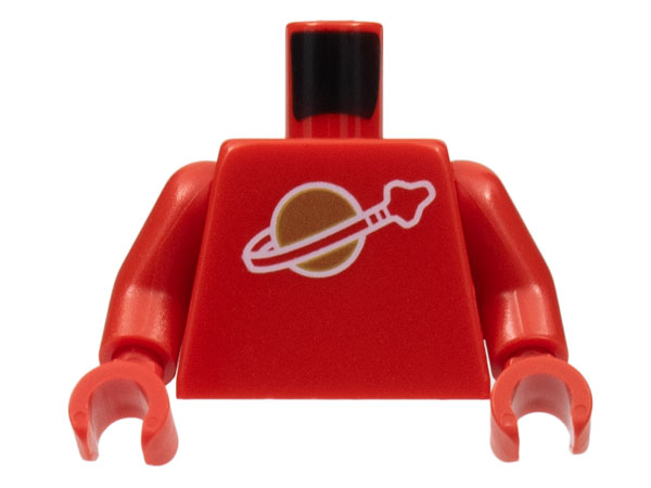 Torso with Classic Space Logo High on Torso Pattern, Inside with Ribs (second reissue) / Red Arms / Red Hands