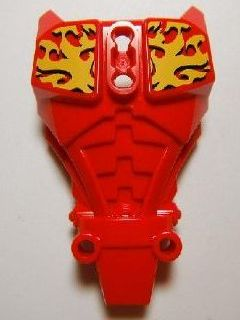 Hero Factory Full Torso Armor with Yellow Flames Pattern (Furno)