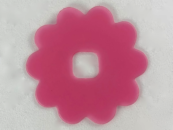 Clikits, Icon Accent Rubber Flower 10 Petals 4 1/8 x 4 1/8