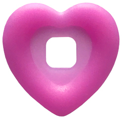 Clikits, Icon Accent Plastic Heart 3 3/8 x 3 3/8 with Raised Border