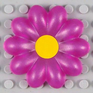 Clikits, Icon Flower 10 Petals Giant with Pin with Yellow Center Pattern
