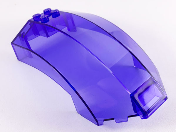 Lego 5 New Trans-Dark Blue Windscreens 10 x 6 x 2 Curved Pieces