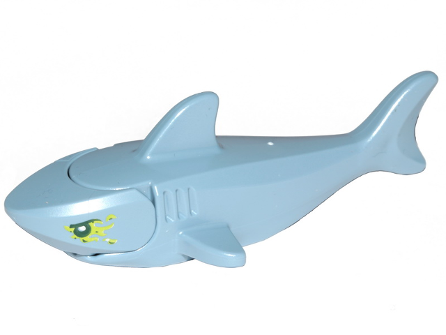 Figurka LEGO Žralok se žlutýma očima zepředu