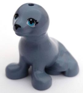 Seal, Friends Style with Black Nose and Eyelashes, Medium Azure Eyes Pattern