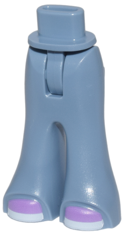 Mini Doll Hips and Trousers Bell-Bottoms with Medium Lavender Shoes with White Soles Pattern - Thin Hinge