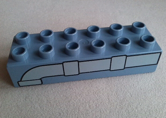 Duplo, Brick 2 x 6 with Pipe Pattern