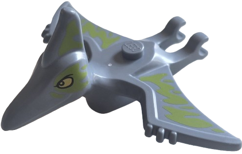 Dinosaur Pteranodon with 1 Stud with Black and Yellow Eyes and Lime Markings Pattern