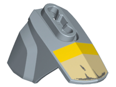 Hero Factory Armor with Ball Joint Socket - Size 4 with Yellow Stripe and Worn Tan Armor Pattern (Scarif Stormtrooper)