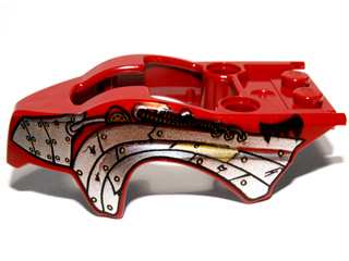 Flywheel Fairing Bird Raptor Shape with Silver Armor Plating Pattern