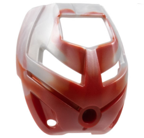 Bionicle Mask Ruru with Marbled Pearl Light Gray Pattern