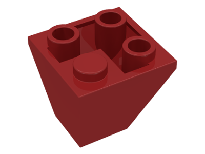 Lego Red SLOPES 45 2x2 Double Convex 