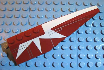 Wedge 12 x 3 Right with SW White Stripe and Starburst Pattern