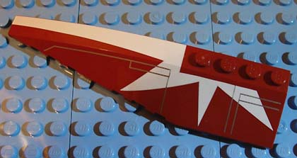 Wedge 12 x 3 Left with SW White Stripe and Starburst Pattern