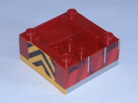 Duplo, Train Cab / Tender Base with Bottom Tube with Thomas & Friends Salty Pattern
