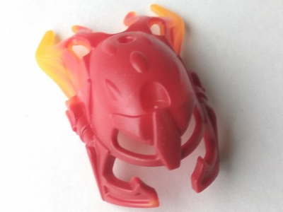 Bionicle Mask Malum with Marbled Trans-Orange Pattern