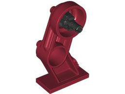 Large Figure Leg Mechanical Right with Molded Black Rotation Joint Pin Pattern