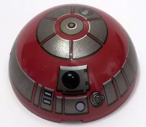 Cylinder Hemisphere 4 x 4 with R4-P17 Astromech Droid Pattern