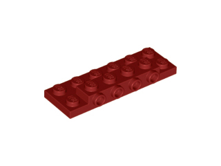 LEGO® Red Plate 2 x 6 x 2//3 with 4 Studs on Side Part 87609