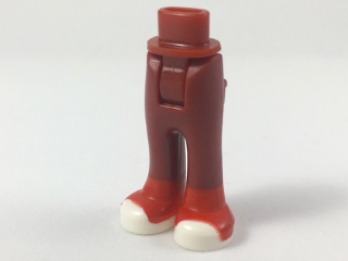 Mini Doll Hips and Trousers with Back Pockets with Red Ankle Boots with White Soles and Toe Caps Pattern - Thick Hinge