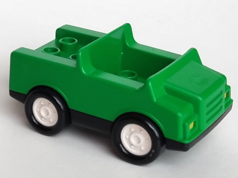 Duplo Car with 2 x 2 Studs and Black Base