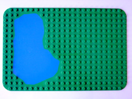Duplo, Baseplate 16 x 24 with Pond Pattern
